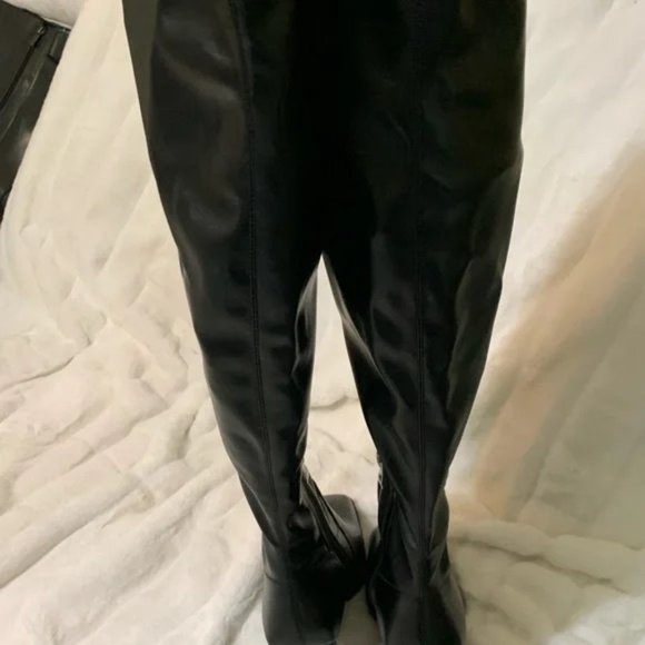 Iliad Knee High Faux Leather Boots in Black NWOT - Picture 8 of 8